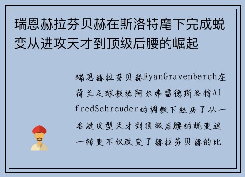 瑞恩赫拉芬贝赫在斯洛特麾下完成蜕变从进攻天才到顶级后腰的崛起 瑞恩赫拉芬贝赫在斯洛特麾下完成蜕变从进攻天才到顶级后腰的崛起